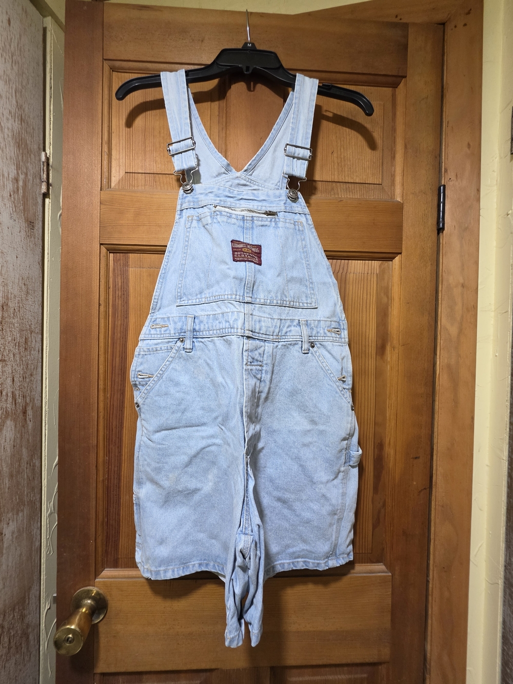 UNIONBAY Light Blue Denim Short Overalls with Front Patch